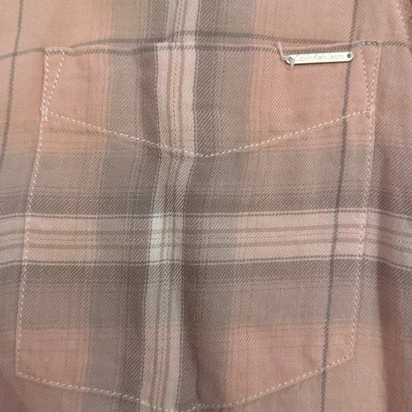 Calvin Klein Pink Flannel / Woman’s XL - Picture 4 of 5